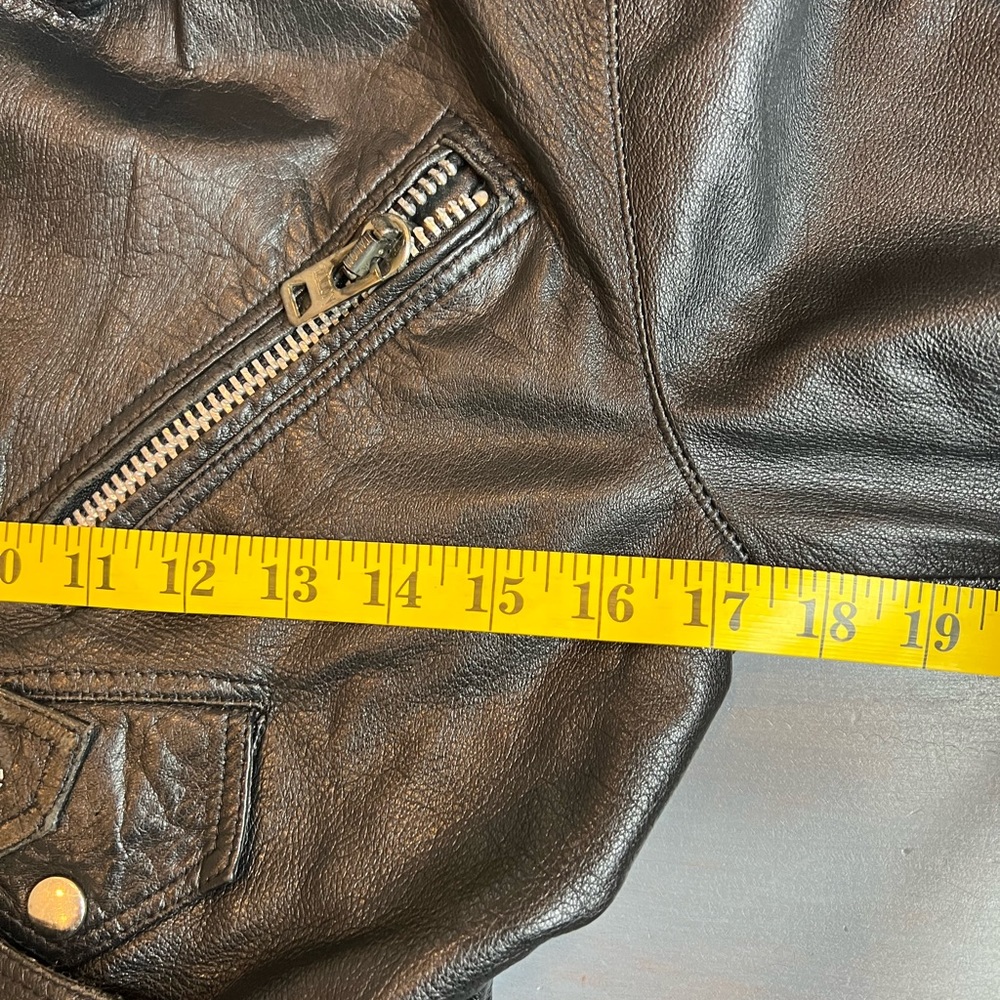 Vintage Crop Motorcycle Jacket sz S - Picture 13 of 15